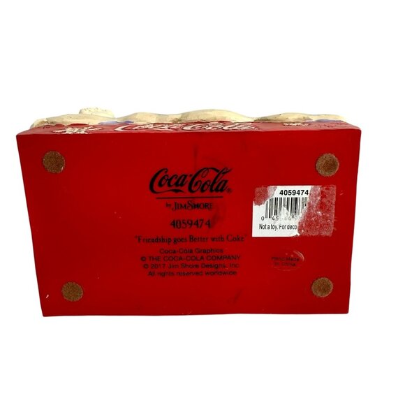 Jim Shore Friendship Goes Better With Coke Polar Bear Penguin Figurine 4059474 - Picture 5 of 6